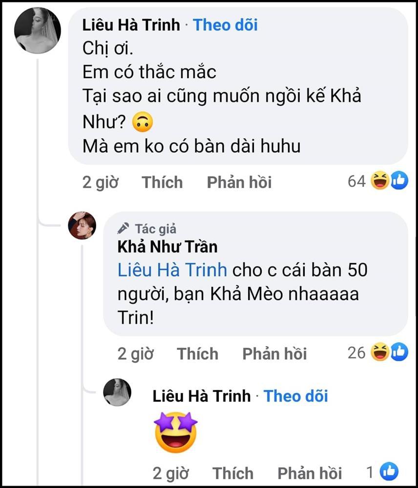 Khoe thiệp cưới Liêu Hà Trinh, Khả Như bị đồng nghiệp vặn-6