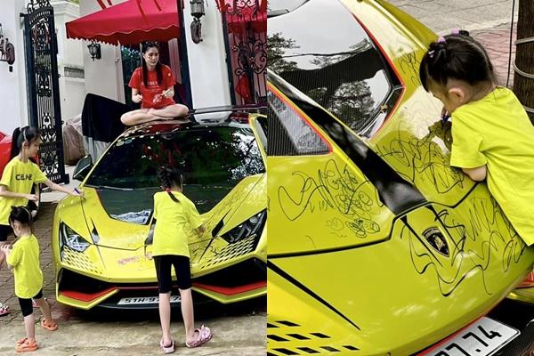 Đại gia Quốc Vũ thay áo cho siêu bò bị vợ con vẽ bẩn-13