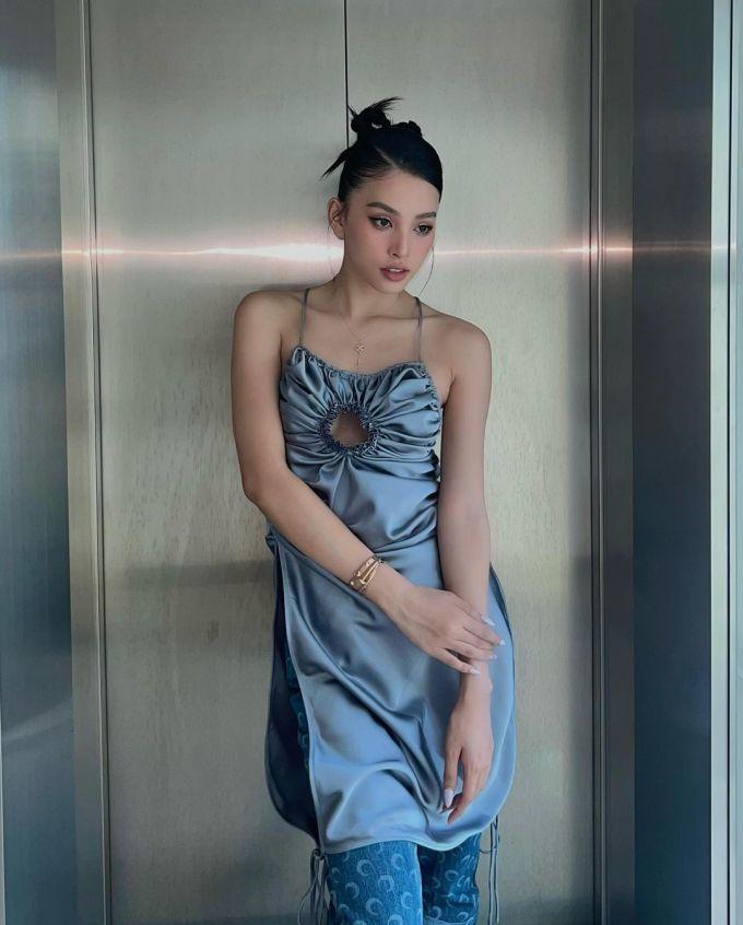 Diệu Nhi, Ngọc Trinh và dàn sao Việt thử style mặc váy với quần-5