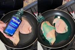 Nấu thịt gà với thuốc cảm được ví như độc dược trên TikTok