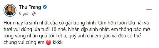 Tin showbiz Việt ngày 23/9: Diệu Nhi mong Thu Trang bớt đổ thừa ăn cắp-2