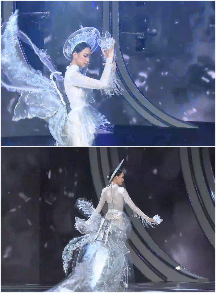 Á hậu cao 1m85 gặp sự cố diễn quốc phục, khán giả thót tim-2