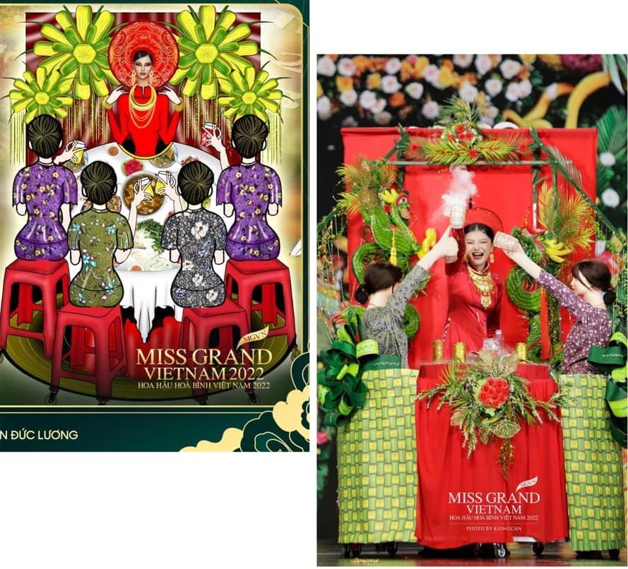 Những bộ trang phục dân tộc tại Miss Grand Vietnam đẹp hơn bản vẽ-1