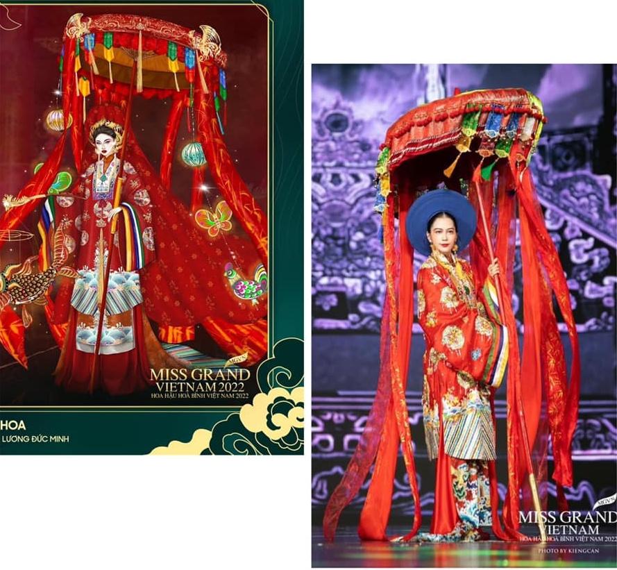 Những bộ trang phục dân tộc tại Miss Grand Vietnam đẹp hơn bản vẽ-9
