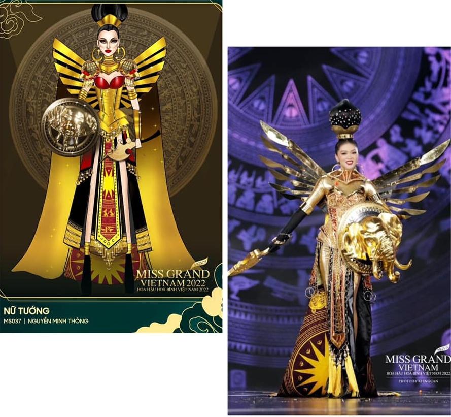 Những bộ trang phục dân tộc tại Miss Grand Vietnam đẹp hơn bản vẽ-11