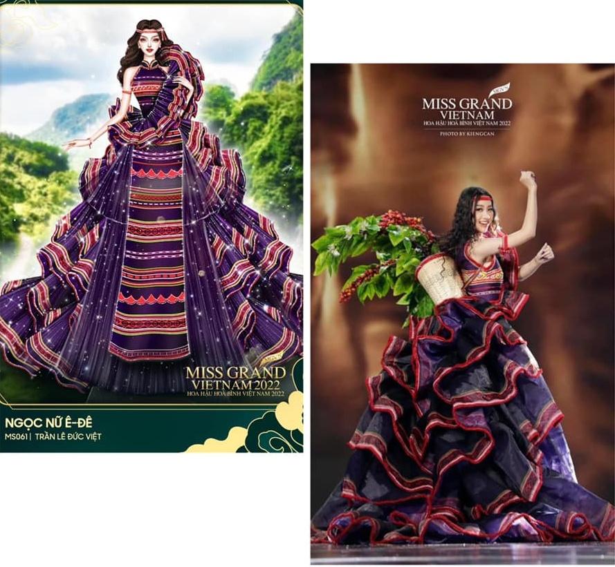 Những bộ trang phục dân tộc tại Miss Grand Vietnam đẹp hơn bản vẽ-12