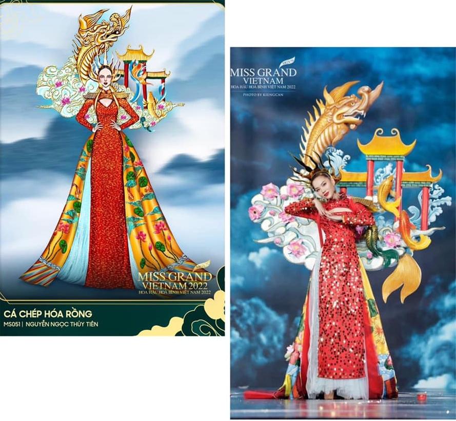 Những bộ trang phục dân tộc tại Miss Grand Vietnam đẹp hơn bản vẽ-13