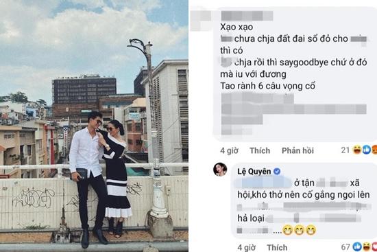 Lệ Quyên bảo vệ bạn trai khi bị cười nhạo ham vật chất