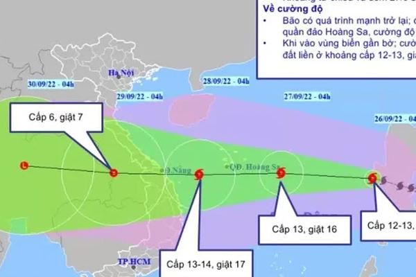 Bão số 4 giật cấp 16 tạo sóng cao 9-11 m, di chuyển nhanh vào Trung Bộ-1