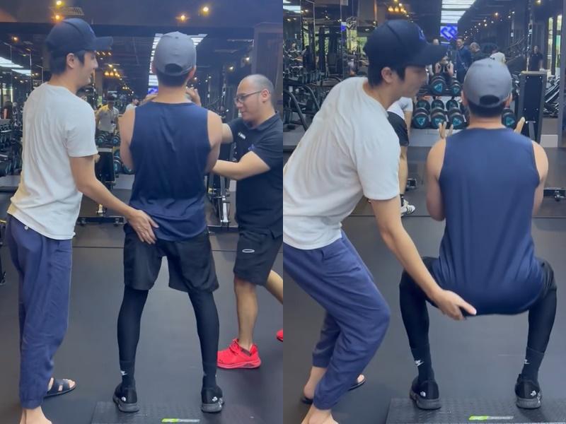 Ngô Kiến Huy luyện squat, một sao nam đụng chạm lạ lùng-2