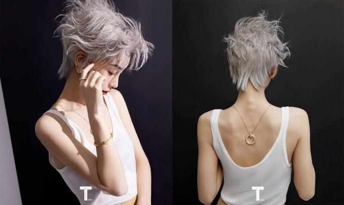 Hai lần để tóc ngắn của Angelababy-1