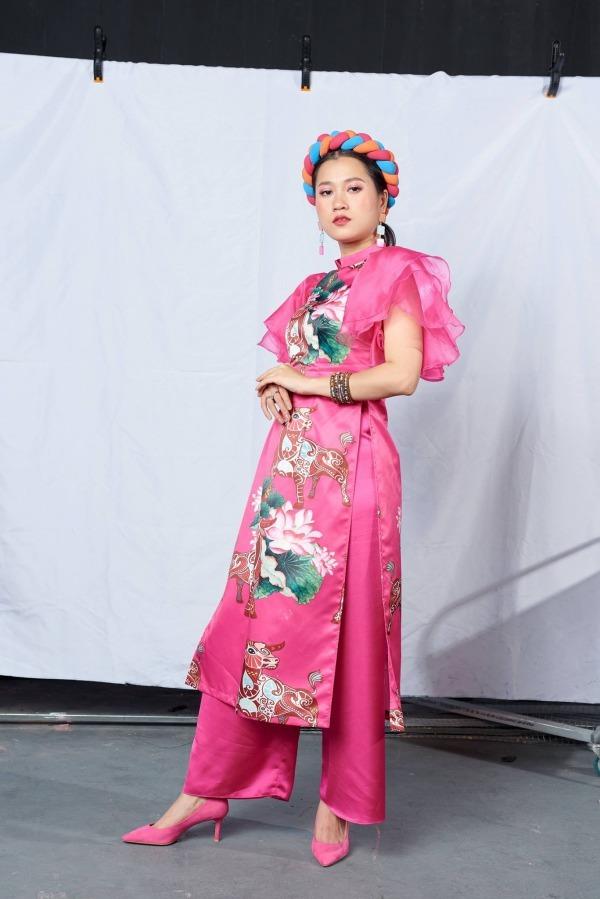 Từng bị chê mặc áo dài lố, Lâm Vỹ Dạ chữa sai khi đi đám cưới-1