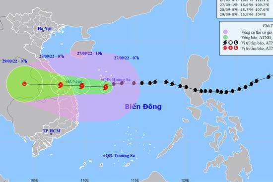 Bão số 4 đang rất mạnh, tâm bão tiếp cận gần đất liền