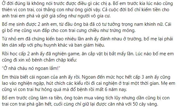 Bố bị đãng trí, con trai lừa lấy hết 50 cây vàng rồi đẩy ông ra đường-1