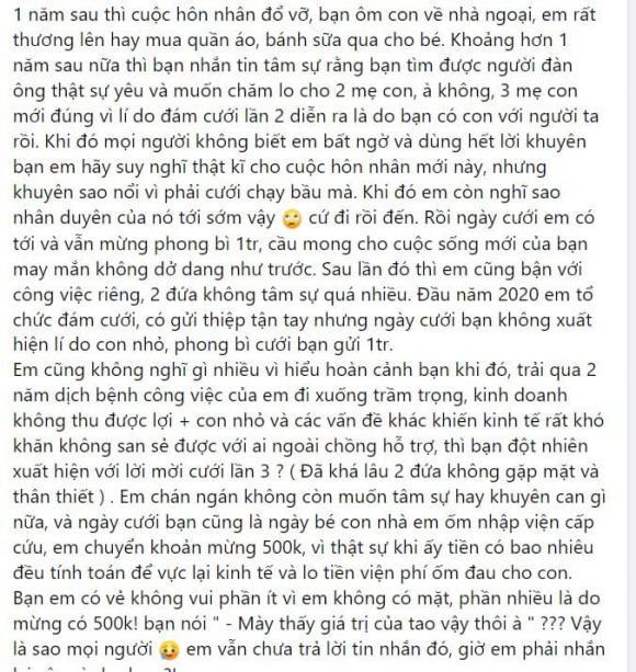 Bị bạn thân trách vì cưới 2 lần đầu mừng 1 triệu, lần 3 chỉ còn 500-1