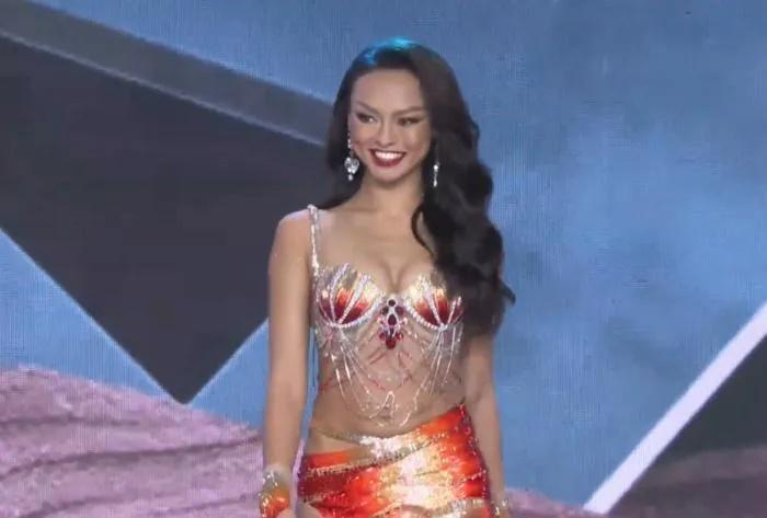Mai Ngô diện đầm kiệm vải lộ dáng kém nuột ở bán kết Miss Grand VN-1