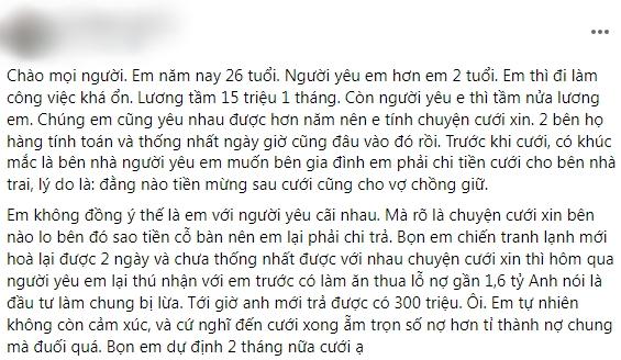 Gần ngày cưới, cô gái run người khi bạn trai thú nhận khoản nợ tiền tỷ-1