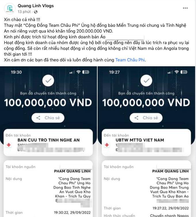 Bà Nhân Vlog bất ngờ bị réo tên vào việc từ thiện miền Trung-5