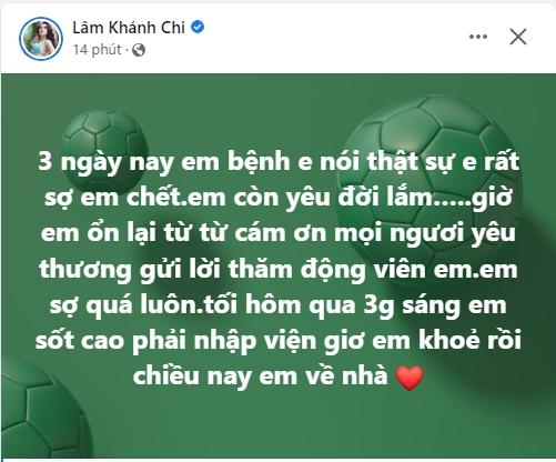 Lâm Khánh Chi sợ chết sau khi sốt cao nhập viện-2