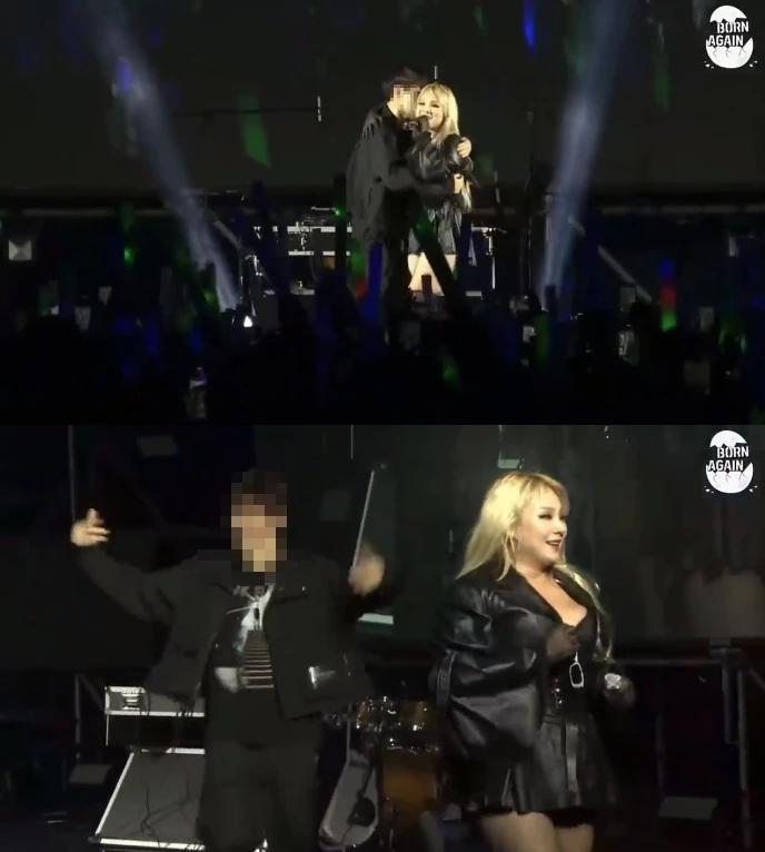CL (2NE1) xử lý đỉnh chóp khi fan cuồng nhảy lên sân khấu ôm hôn-3