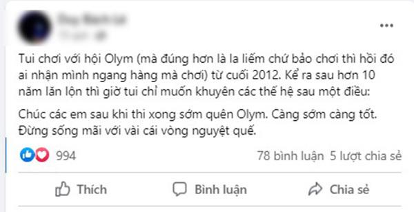 Quý quân Olympia năm thứ 16 đưa ra lời khuyên cho các thế hệ sau-1