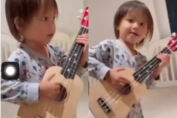Ái nữ nhà Hồ Ngọc Hà đã đánh được đàn guitar điệu nghệ-3
