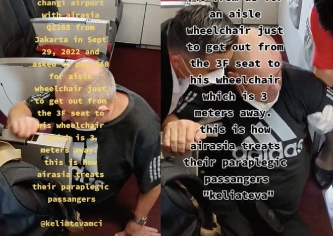 Người đàn ông tàn tật phải bò trên máy bay gây tranh cãi-2