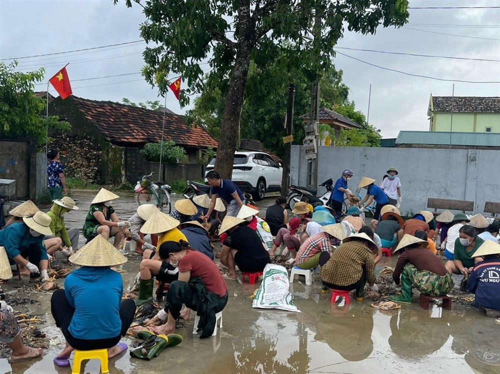 Hơn 4.000 con gà chết ngộp do lũ, cả làng kéo nhau đến giúp-1