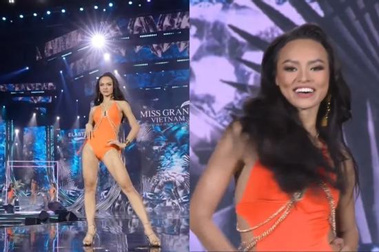 Mai Ngô diện áo tắm lộ body khá thô ở chung kết Miss Grand Vietnam