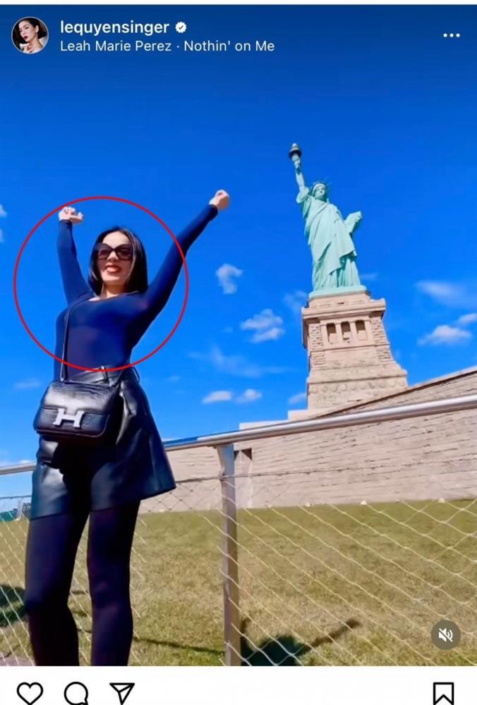 Lệ Quyên mặc lại áo gây tranh cãi check-in tượng Nữ thần tự do-3