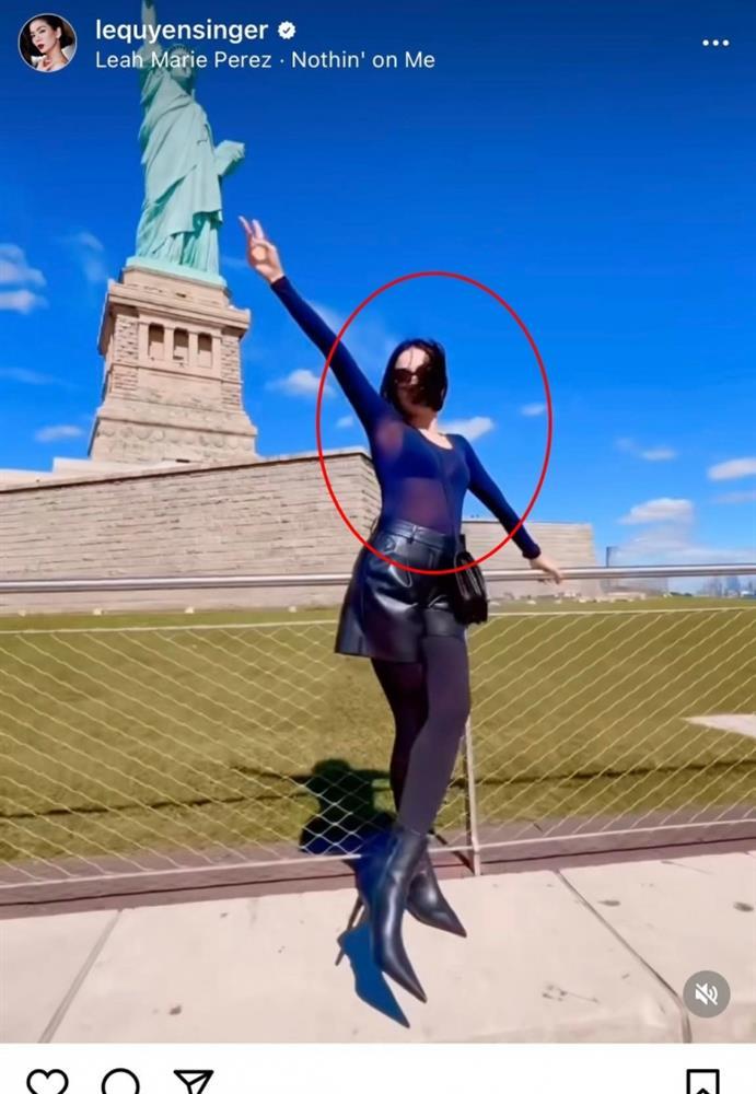 Lệ Quyên mặc lại áo gây tranh cãi check-in tượng Nữ thần tự do-4