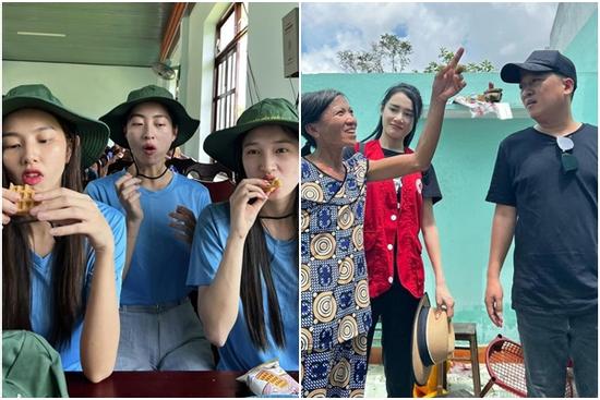 Sao Việt từ thiện bão Noru: Thủy Tiên đi dép con gái, Nhã Phương giản dị