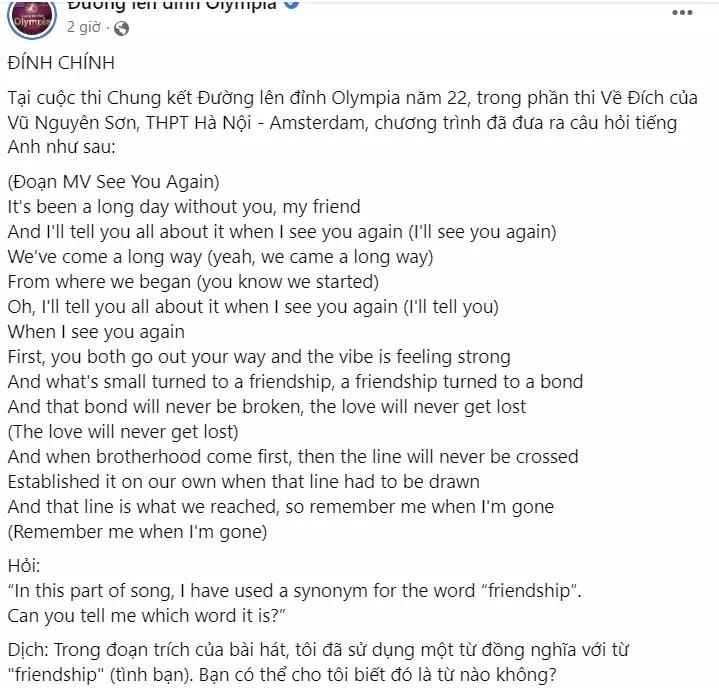 Hậu chung kết, BTC Olympia tiếp tục phải đi nhặt sạn-6