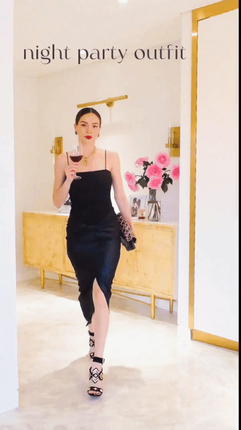 Làm vợ Việt Anh, Hồng Diễm mặc lại váy Hà Hồ nhưng kín bưng-4