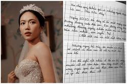 Trước ngày cưới, Diệu Nhi viết thư tay 'xin lỗi' tất cả người quen