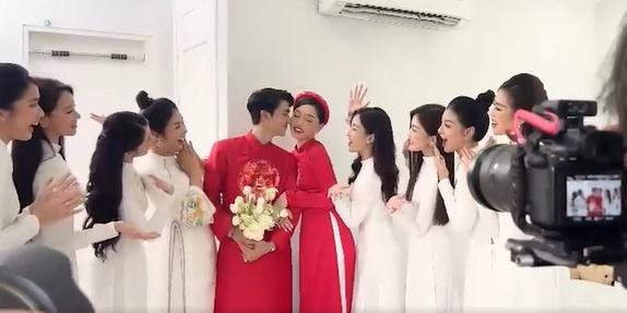 Bình An - Phương Nga thay 2 bộ áo dài trong ngày ăn hỏi-8