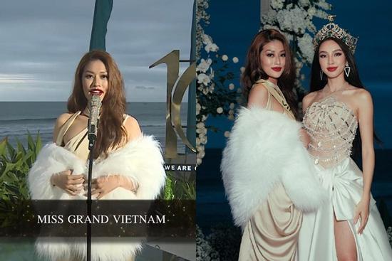 Thiên Ân bị chê rườm rà tại buổi trao sash Miss Grand International