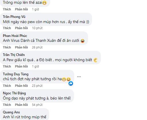 ViruSs lộ thân hình phát tướng trong đám cưới PewPew-4