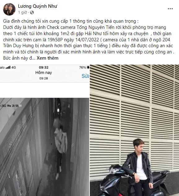 Vụ Hải Như mất tích: Nghi vấn chiếc túi lớn được người yêu cũ vác đi-1