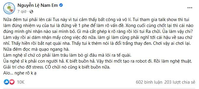 Nam Em nói về drama chê vợ Lê Dương Bảo Lâm: Clip bị cắt ghép-4