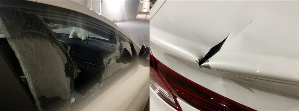 Nhóm côn đồ mang hung khí hỗn chiến, chặn đường chém nát ô tô-4