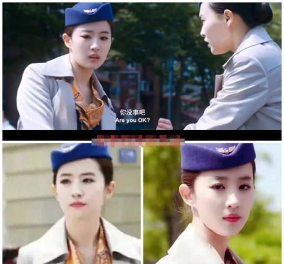 Quan Hiểu Đồng, Dương Mịch, Lưu Diệc Phi mặc đồ tiếp viên hàng không-2