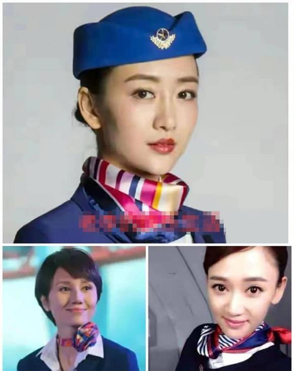 Quan Hiểu Đồng, Dương Mịch, Lưu Diệc Phi mặc đồ tiếp viên hàng không-9