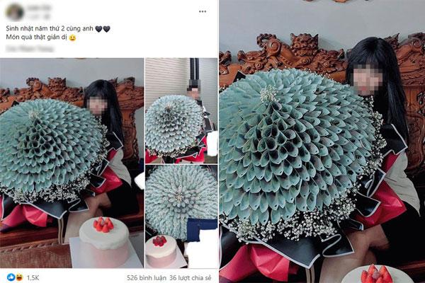 Vợ đi đẻ về được chồng tặng bó hoa ngập tiền-4