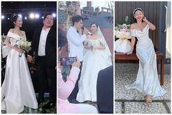Diệu Nhi và loạt mỹ nhân diện váy cưới trắng trơn chuẩn style Hàn