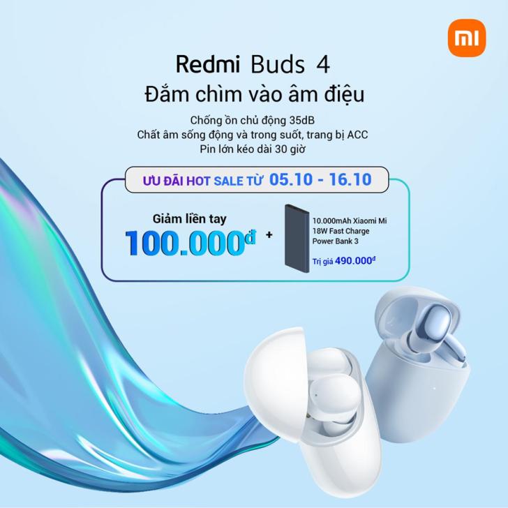 Âm thanh tuyệt hảo với tai nghe không dây Redmi Buds 4 Series-2