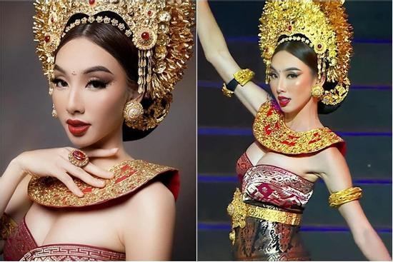 Đang hóa thân thiếu nữ Indo, Thùy Tiên bỗng bị đèn sân khấu 'hại'