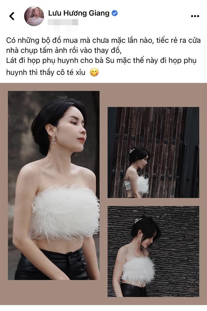 Lưu Hương Giang gây chú ý với outfit họp phụ huynh sành điệu-1