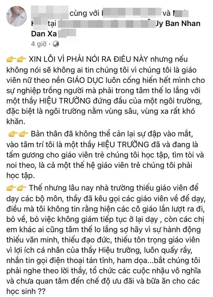 Xôn xao hiệu trưởng bị tố ham gái, tán tỉnh, quấy rầy giáo viên nữ-1