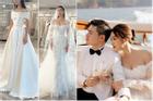 Đỗ Mỹ Linh thử 6 váy cưới để chụp ở châu Âu với con trai bầu Hiển